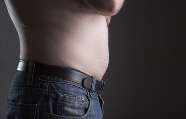 Naklejka premium Estómago de hombre.