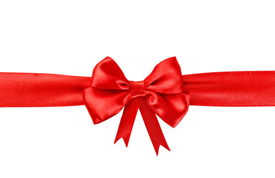 Red ribbon with a bow