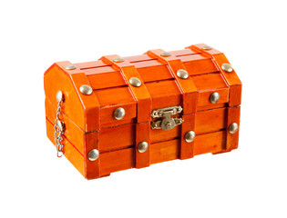 Closed Wooden Treasure Chest