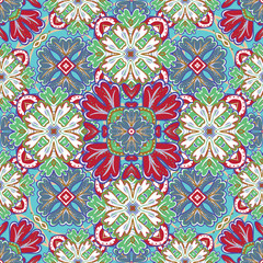 Seamless pattern from colorful Moroccan tiles, ornaments. Can be used for wallpaper, pattern fills, web page background,surface textures.