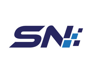 SN digital letter logo