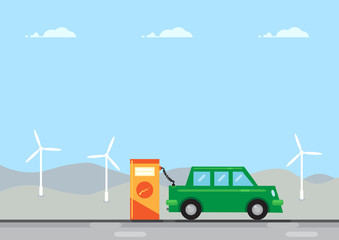 Obraz premium Electric Car Charge