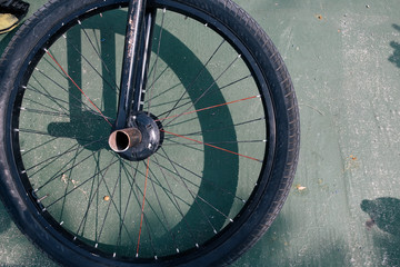 BMX bike on the floor