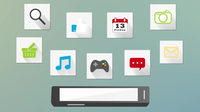 smartphone app mobile device animation 4k