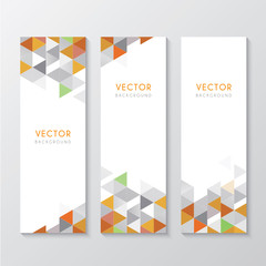 a set of business banners with triangle pattern