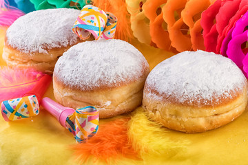 Fototapeta na wymiar Berliner Traditional German Sweet Donuts Doughnuts