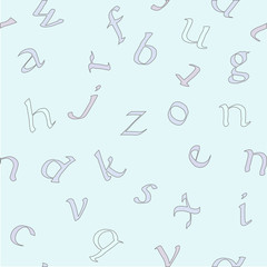 Bace Vector Ink Alphabet. calligraphy ABC Painted Letters. Painted Alphabet