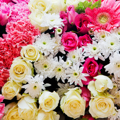 Beautiful flowers background for wedding scene