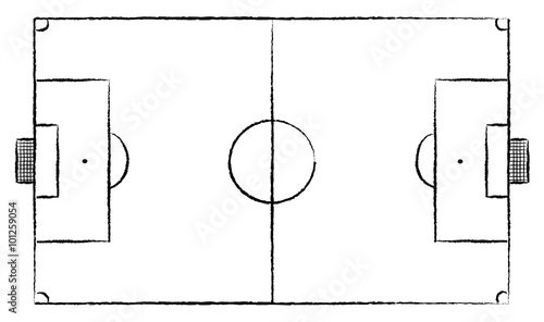 Football Field Drawing Black And White Drawing Art Ideas