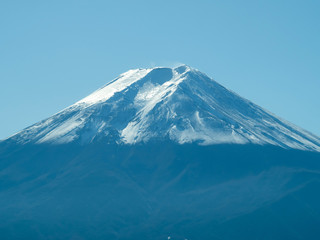 Snow top of Fuji mountain