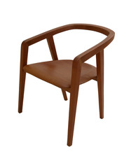 modern design wooden chair isolated on white
