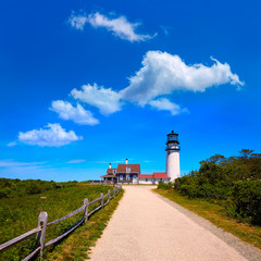 Fototapeta na wymiar Cape Cod Truro lighthouse Massachusetts US