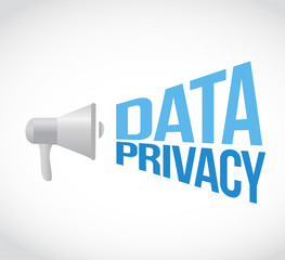 data privacy message concept sign