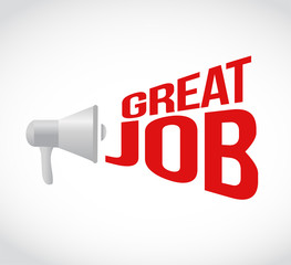 great job message concept sign