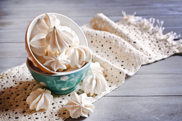White sweet meringue
