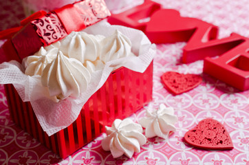 White sweet meringue