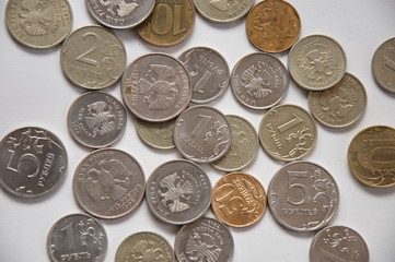 Money on a white background