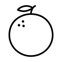 Orange citrus fruit line art icon for food apps and websites