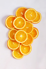 sliced fresh oranges
