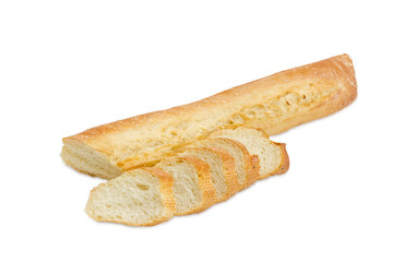 Baguette on a light background