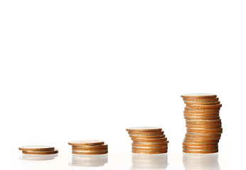 Investment concept, Coins stock market