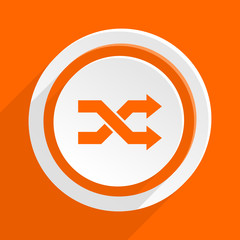 orange flat web vector icon