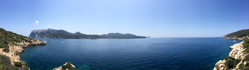 Panoramic view of la Dragonera Island