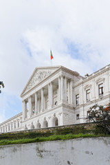 Obraz premium View of the monumental Portuguese Parliament (Sao Bento Palace),