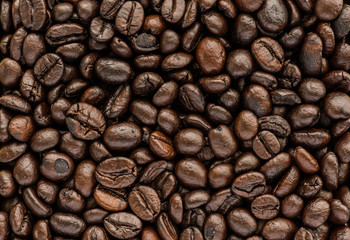 background of brown coffee beans