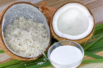 close up of a coconut 