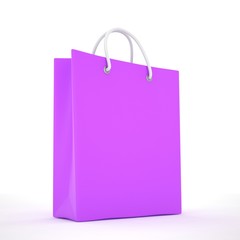 Paper Shopping Bag isolated on white background