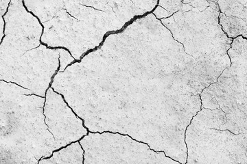 soil drought cracked texture. Black and white High contrast