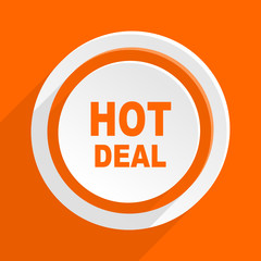 orange flat vector web icon