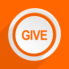  flat orange vector icon