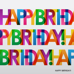 "HAPPY BIRTHDAY" Vector Card