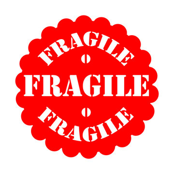 Badge Fragile vector