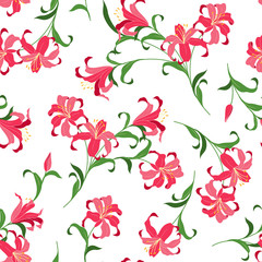 百合の花パターン