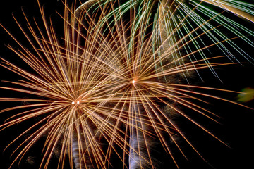 Close-up colorful fireworks for background