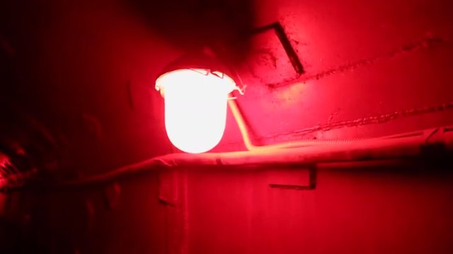 red light alarm is flashing in the basement