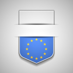 European Union flag shield sign