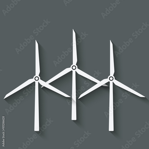 "wind turbine symbol" Stock image and royalty-free vector files on