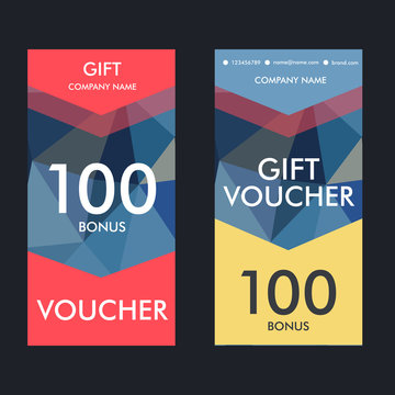 Two simple vector template modern gift certificates