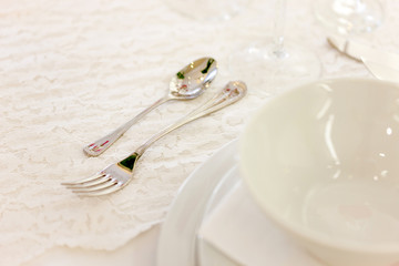 wedding table with flowers