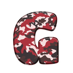 G alphabet , Military camouflage textured ABC containing letters, white background