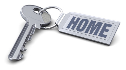 Schlüssel Schild mit HOME