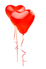 Obraz na płótnie Canvas red heart balloons