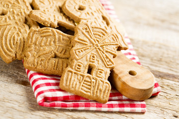 Traditional speculaas cookies