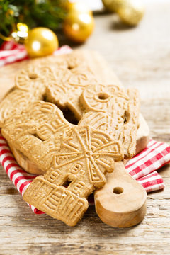 Traditional speculaas cookies