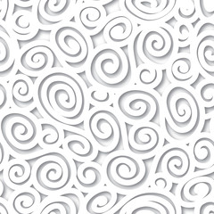 Abstract white background.Seamless scroll pattern. Geometric lined seamless pattern. 