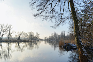Winter landscape at Havel River.